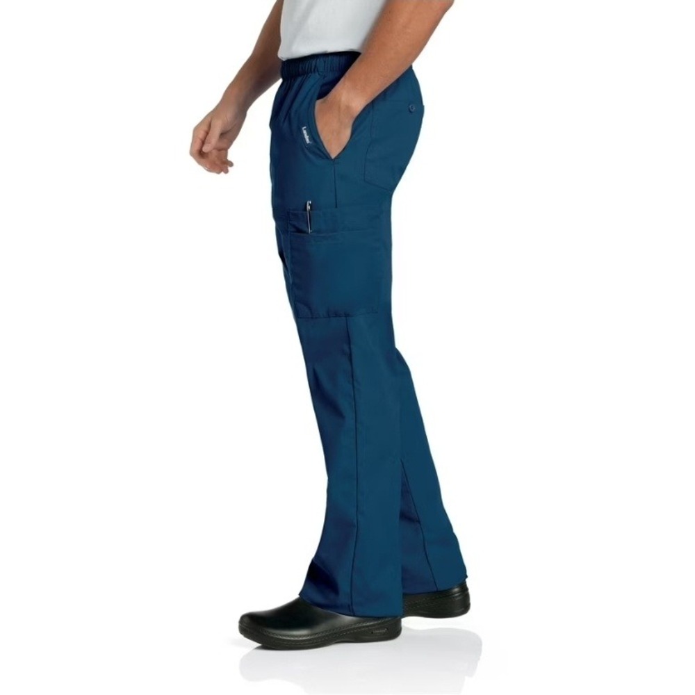 Landau Blue 7 Pocket Scrub Pants Medical Professional Mens 32x29 Size M Short